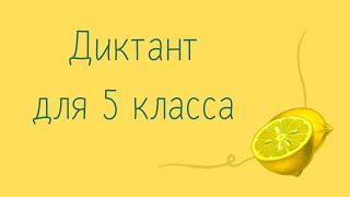 Диктант по русскому языку 5 класс с проверкой