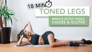 18 MIN TONED LEGS | Bacakları İnceltme Egzersizleri (İç & Dış Bacak, Baldır, Basen) | Eylem Abaci