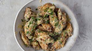 Garlic butter parmesan chicken wings - ASMR