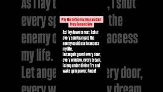 Pray This Before You Sleep and Shut Every Demonic Gate