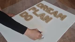 DIY 3D LETTERS CANVAS ART | easy & minimal wall decor art 