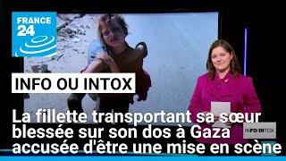 Gaza : la vidéo d'une fillette transportant sa sœur blessée sur son dos devient virale