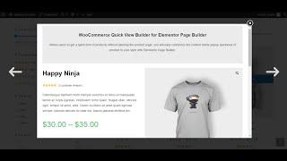 WooCommerce Quick View Builder for Elementor Page Builder