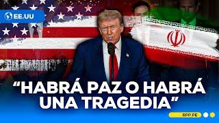 DONALD TRUMP advierte a IRÁN:"Si la PAZ no llega rápido, iremos por otros OBJETIVOS" #RPPESPECIALES