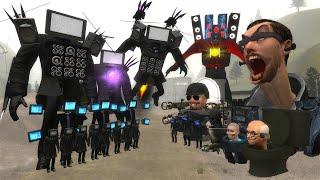 NEW BULLDOZER SKIBIDI TOILET AND OTHERS VS TITAN TV MAN ARMY In Garry's Mod!