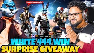 WHITE 444 VS ANSH BOND  V Badge Streamer Show Me Emote in BR Rank आजा White 1 vs 8 में !! 