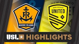 3.16.2024 | Rhode Island vs. New Mexico United - Game Highlights