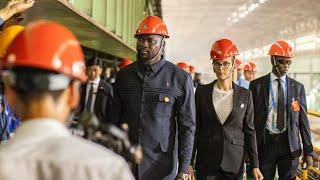 MEGAPROJET | le général Mamady Doumbouya et son épouse visitent les installations de Baowu Steel