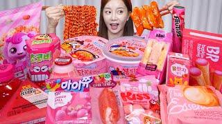 [Mukbang ASMR] Korean Convenience Store Color Food  Ramen & Tteokbokki Jelly Desserts Ssoyoung