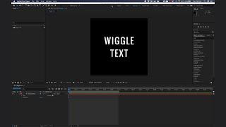 Text Animation - Using the Wiggly Selector in After Effects