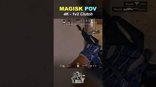 Magisk 4k - 1v2 Clutch  #cs2 #pov #4k #1v2clutch