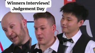 World Snooker Judgement Day 1 : Exclusive Winner Interviews!