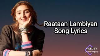 Raataan Lambiyan Lyrics | Female Version |