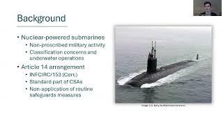 Nuclear-Powered Submarines & Non-Proliferation: Technical Considerations for an Art. 14 Arrangement