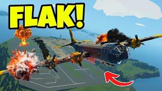 B-29 Bomber VS Flak FIRING ZONE Survival! - Stormworks Plane Crash