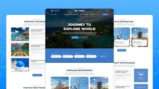 Complete Responsive Travel Website using html css javascript