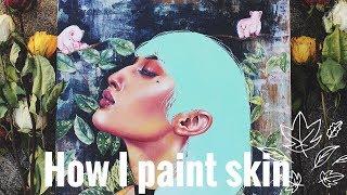 HOW TO PAINT TAN SKIN - OIL PAINTING TUTORIAL ll MJ Lindo-Lawyer