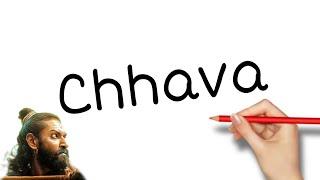 Chava word turns into Chhava Drawing #Chhava