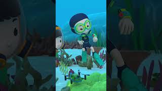 Retrieve the Drone from the Sea Sponge! | Leo the Wildlife Ranger | Kids Cartoons | #shorts #animals