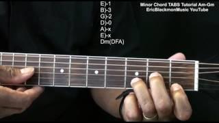 How To Play MINOR CHORDS On Guitar Am Bm Cm Dm Em Fm Gm  @EricBlackmonGuitar