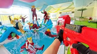 Nerf War | Water Park & SPA Battle 26 (Nerf First Person Shooter)