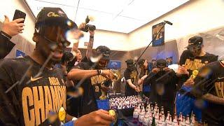 OKC Thunder Locker Room Celebrations after Winning NBA Championship