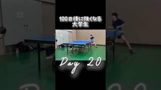 継続するコツ【100日後に強くなる大学生20日目】 #tabletennis #卓球 #カットマン #100日後に強くなる大学生 #pingpong