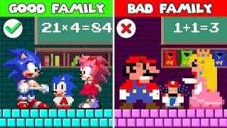 Mario and Sonic Challenge: Good Family vs. Bad Family in Super Mario Bros.