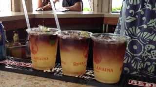 Mai Tai cocktail by Rumble TV film crew on location in Hawaii