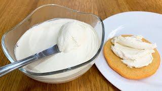 CREAM CHEESE with 2 Ingredients! EASY, CHEAP, QUICK, and DELICIOUS - 100% Natural