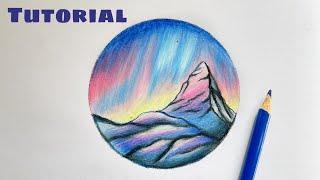 Sunset Mountains | Colored Pencil Tutorial | Sunset