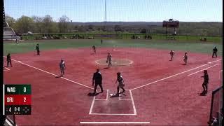 Great Bunt - Great Throw: Brityn Buchanan (C) to Geanice Morales (1B) - Wagner bs SFU