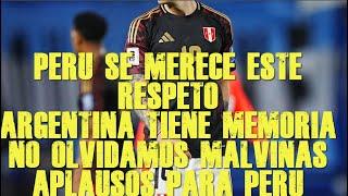 PERIODISTAS ARGENTINOS EMOCIONADOS CON LA OVACIÓN A PERU EN EL HIMNO DEL PERU