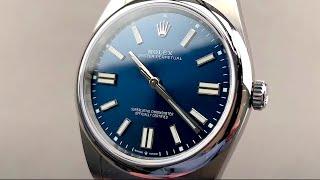 2020 Rolex Oyster Perpetual 41mm 124300-0003 – Bright Blue Dial Review