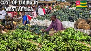 Massive food shopping in Gbossimé market lomé. my 60$ monthly shopping in west Africa 