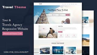 Step By Step: Build a Responsive Tour & Travel Agency Website | HTML, CSS, JavaScript Tutorial