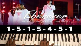 How to play Ebenezer by Nathaniel bassey for beginners!!! Chord progression 1-5-1-5-4-5-1