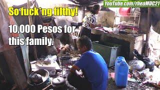 Giving Help to this Filipino Family that Lives in a very Messy House. 10,000 Pesos Cash for Them!