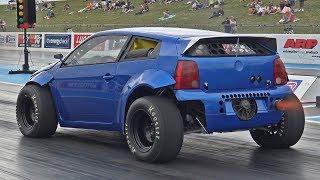 1800HP Twin Engined VW Lupo at Santa Pod Raceway