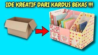 Membuat rak buku dari kardus bekas | Ide kreatif dari barang bekas