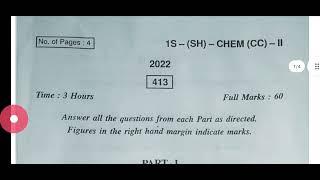 Chemistry Core 2 +3 1st semester Dhenkanal autonomous college 2022