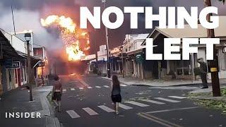 Devastating Maui Wildfires Force People To Evacuate To The Ocean | Insider News
