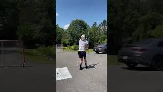 Zac bell hockey skills in the driveway 
