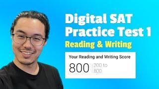 My First Time = 54/54 on Digital SAT Practice Test 1, R&W (Bluebook) — Walkthrough & Impressions