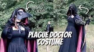 I made a plague doctor costume with upcycled material