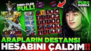 ARAPLAR'IN DESTANSI GÖSTERİŞ HESABINI ÇALDIM!  ( NERDEYSE BÜTÜN ZIRH-X LER FULL ? ) - PUBG Mobile