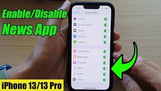 iPhone 13/13 Pro: How to Enable/Disable News App