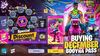 DECEMBER BOOYAH PASS 2024 UNLOCK FREE FIRE || FREE FIRE NEW BOOYHA PASS || DECEMBER BOOYHA PASS