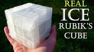 Rubik's Cube made from real ICE !! (fully functional puzzle by Tony Fisher)