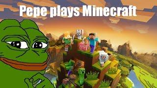 Pepe the frog plays Minecraft